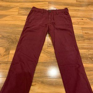 Maroon Straight Leg Jeans